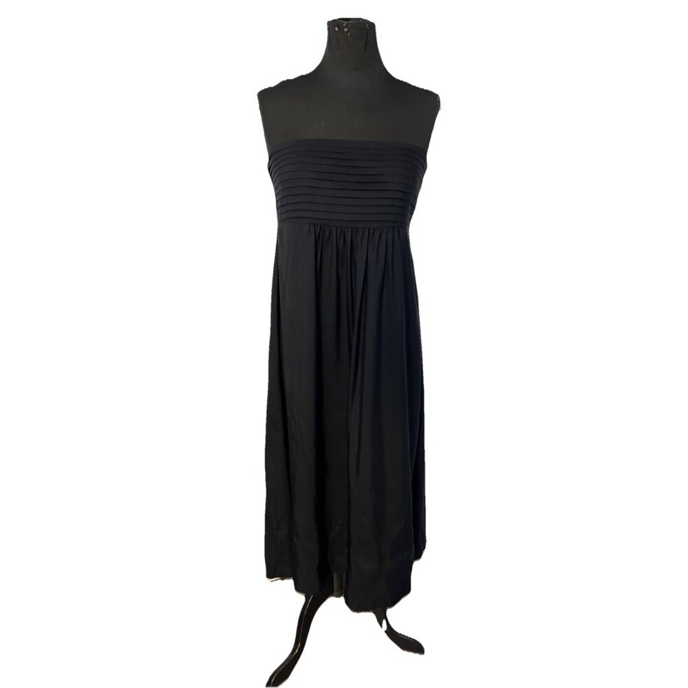 SILK‎ STRAPLESS Banana republic women’s size 10 strapless 100% silk Black dress